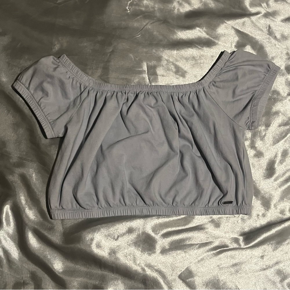 Hollister & Co. Off The Shoulder Crop Top Tee Shirt
